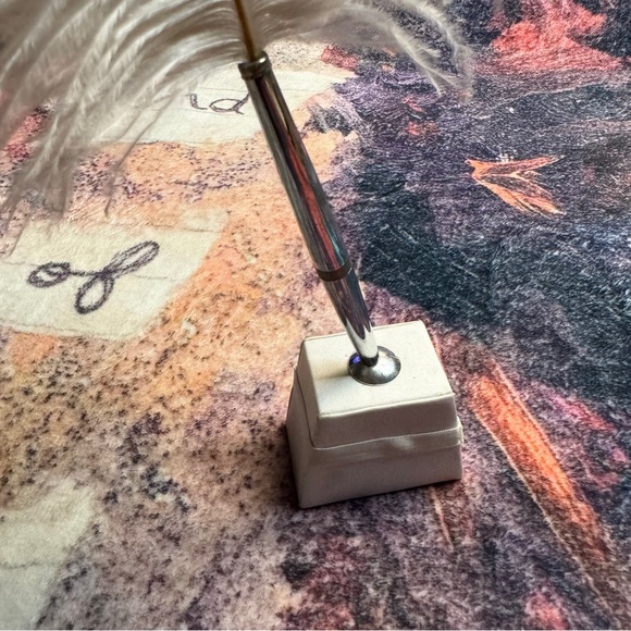 💜 VTG Decorative Quill Feather Pen - Picture 8 of 8